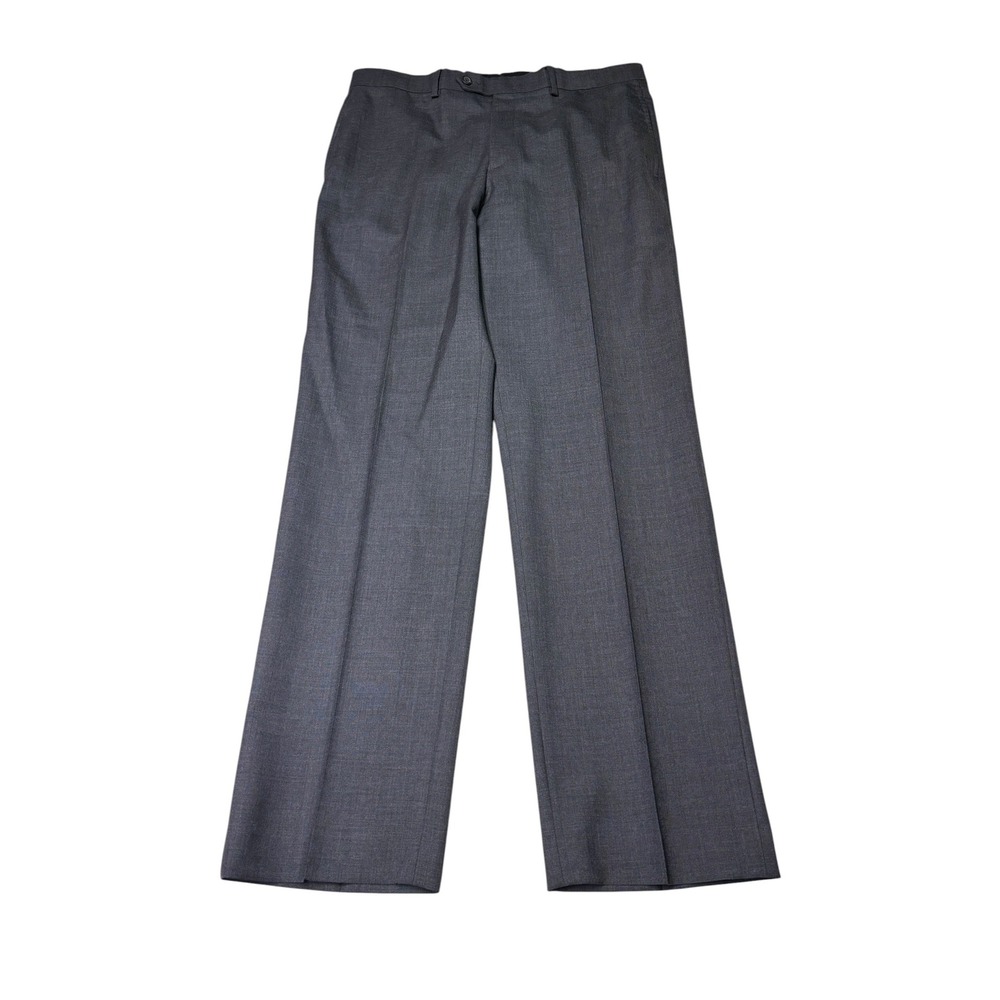 Lauren Ralph Lauren Mens 34x32 Total Comfort Wool Dress Pants Gray Flat Front